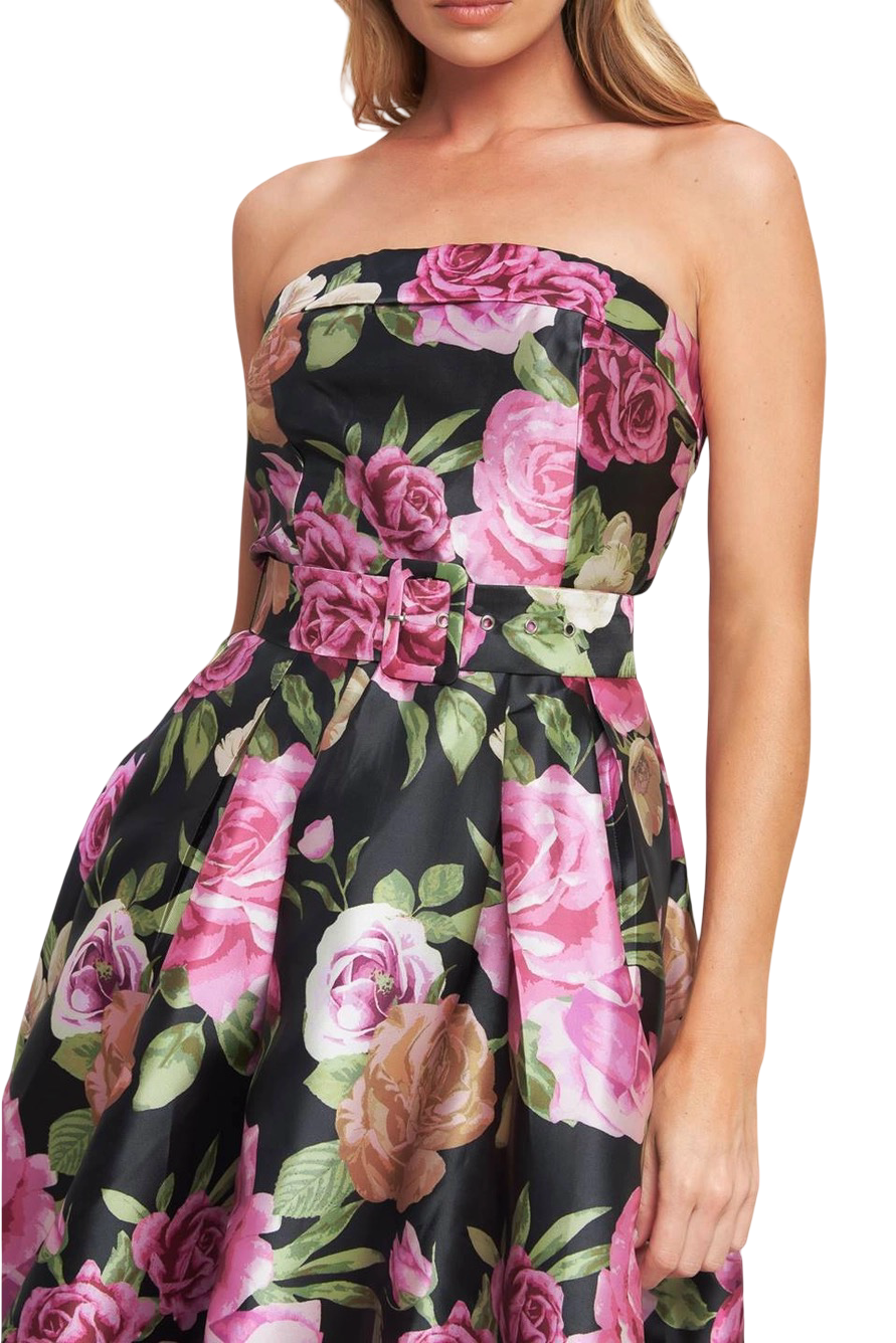 Apparel- Flying Tomato Strapless Floral Holiday Maxi Dress