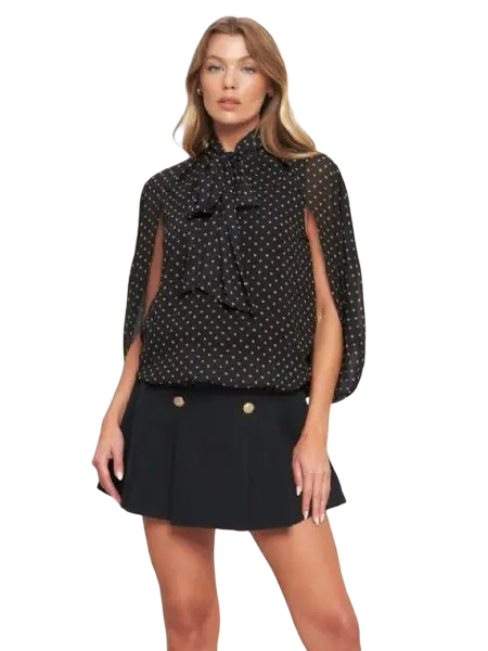 Apparel- Flying Tomato Tie Front Exposed Arm Top