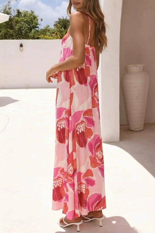 Sundayup Floral Strap Maxi Dress