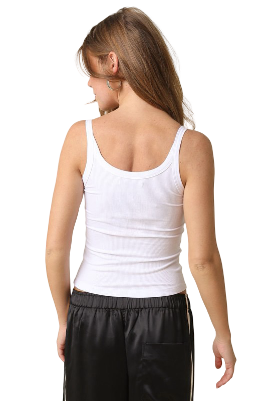 Olivaceous Abby Ribbed Tank Top