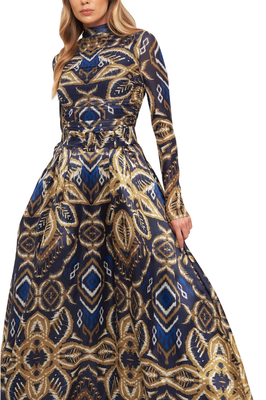 Apparel- Flying Tomato Pattern Woven Maxi Skirt