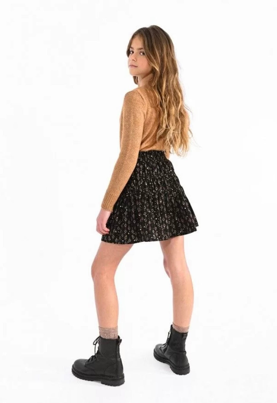 Girls-Mini Molly Bracken Patterned Woven Skirt