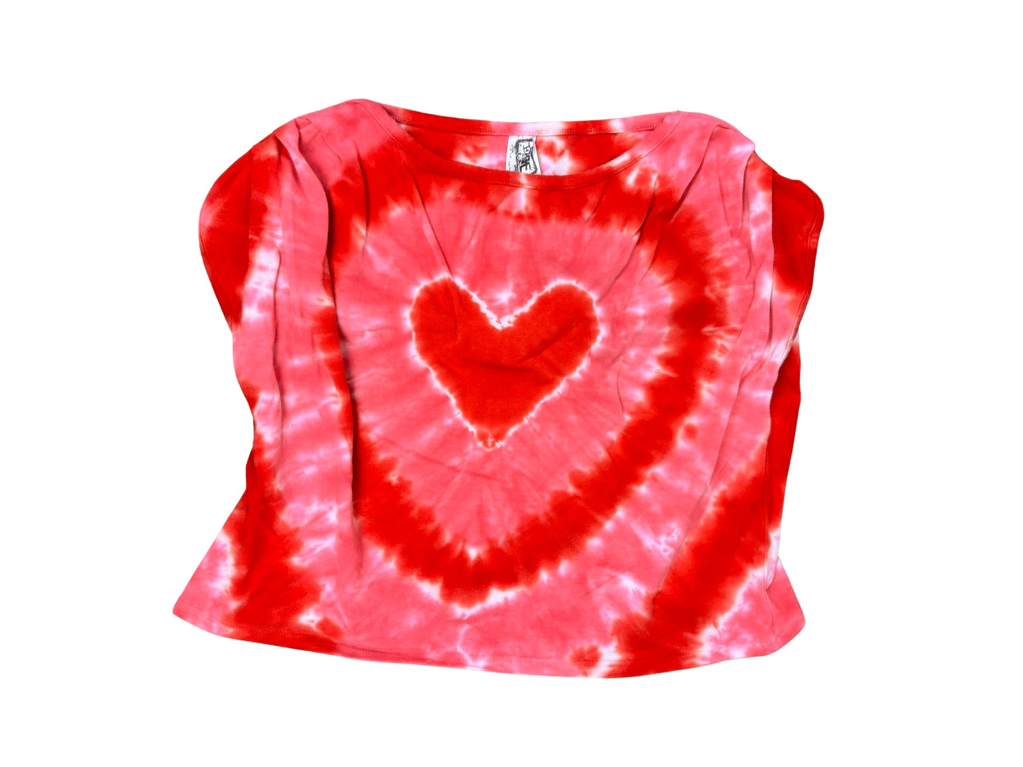Girls- Erge Ruched Sleeve Tie Dye Heart Top