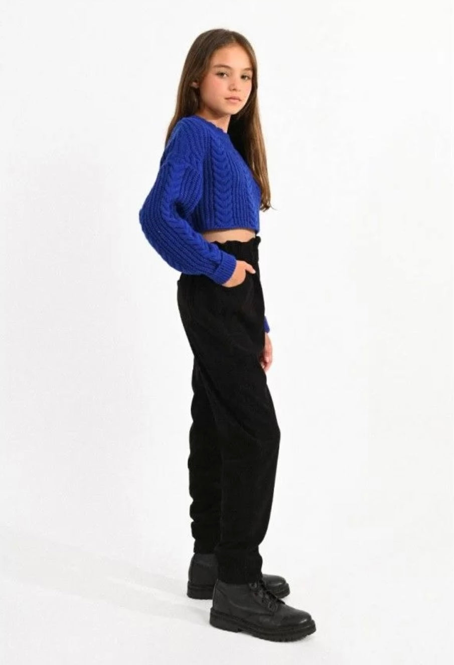 Girls-Mini Molly Bracken Knitted Cropped Sweater
