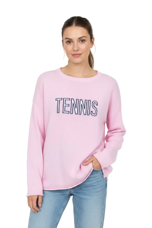 Pink Pineapple Novelty Custom Tennis Pink Sweater