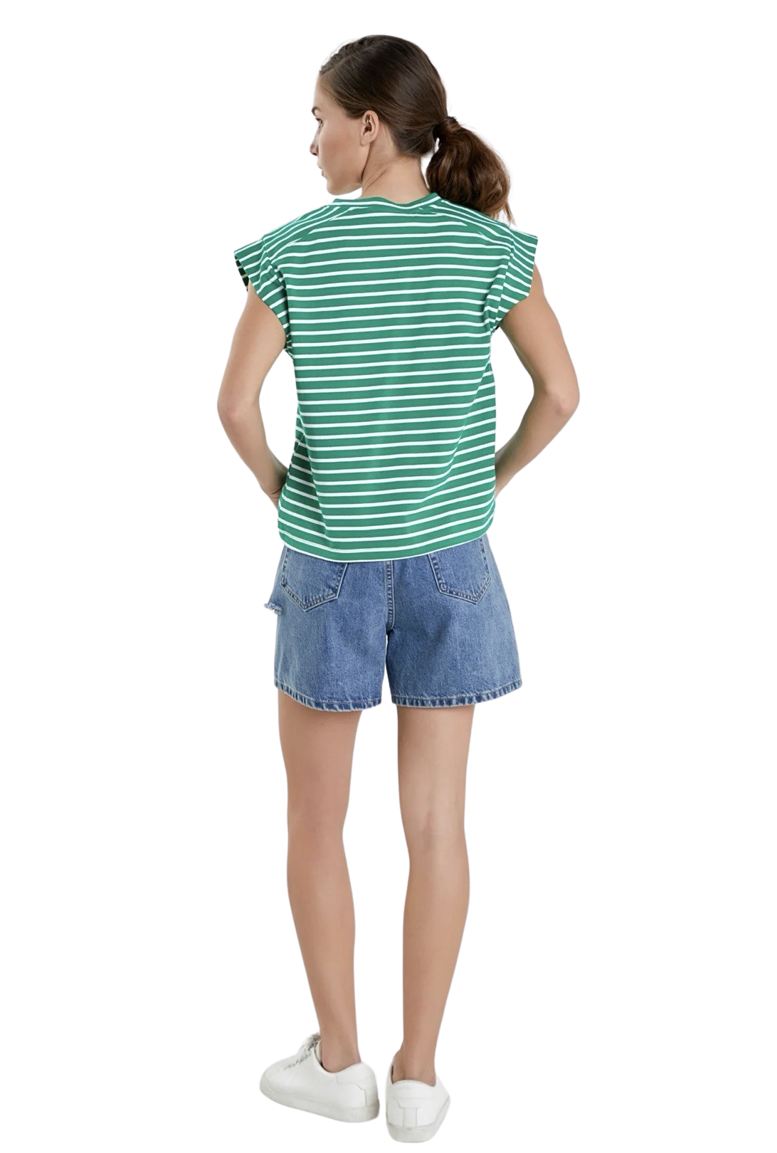 Apparel- English Factory Stripe Rib Cotton T-Shirt
