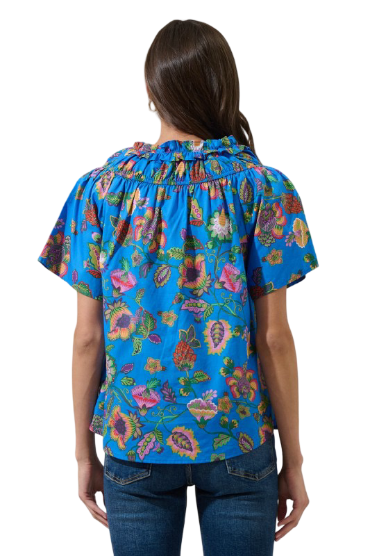 Sugarlips Anabelle Floral Smocked Blouse
