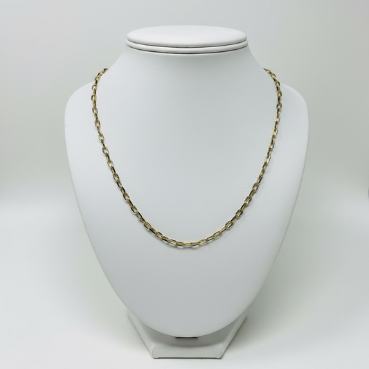 Necklaces- M&E Bling Enamel Small Paperclip Chain