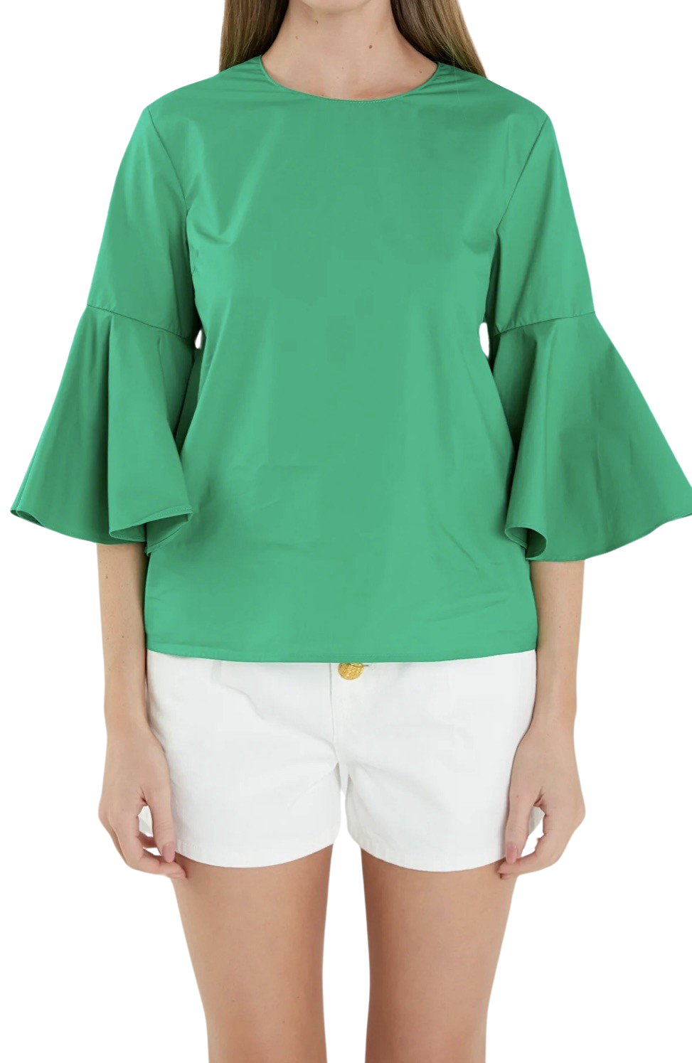 Apparel- English Factory Ruffled Cotton Blend Top