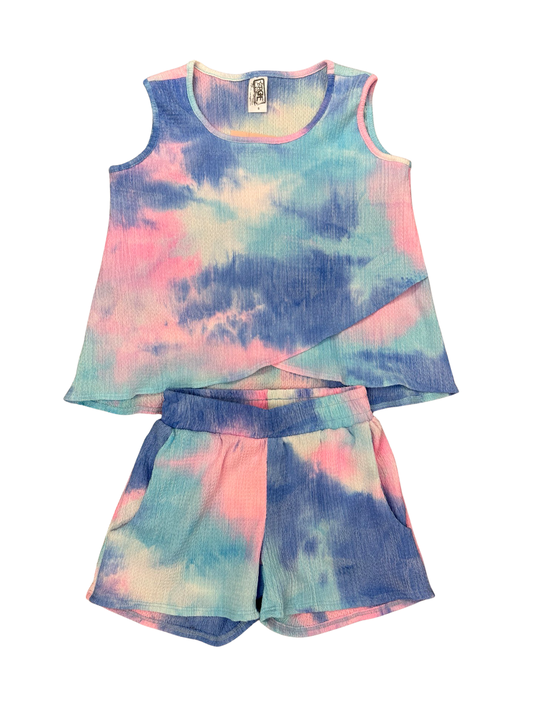 Girls- Erge Tie Dye Short Set