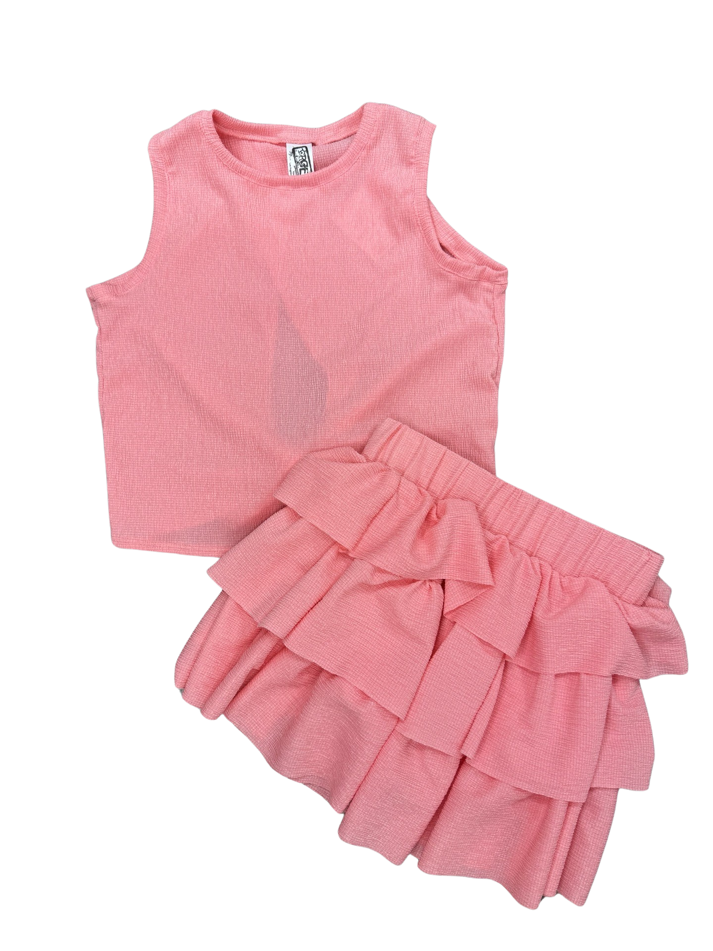 Girls- Erge Crinkle Crepe Ruffle Skirt