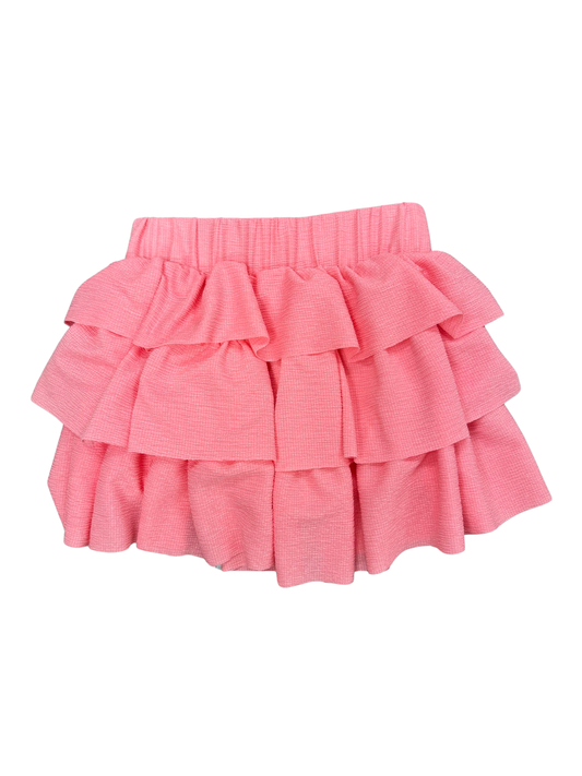 Girls- Erge Crinkle Crepe Ruffle Skirt