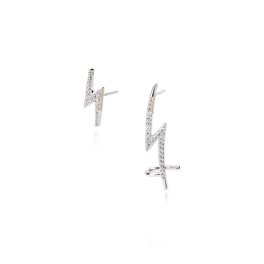 Earrings- Vintage Havana Bella Silver Bolt Lever Back
