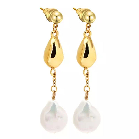 Earrings- Sahira Design Layla Pearl Drop Earrings