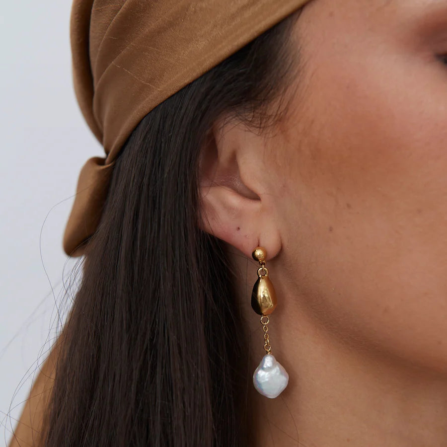 Earrings- Sahira Design Layla Pearl Drop Earrings