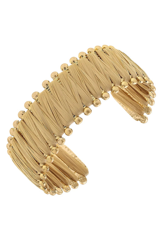 Bracelets- Canvas Raffia Bora Bora Bracelet Raffia Cuff