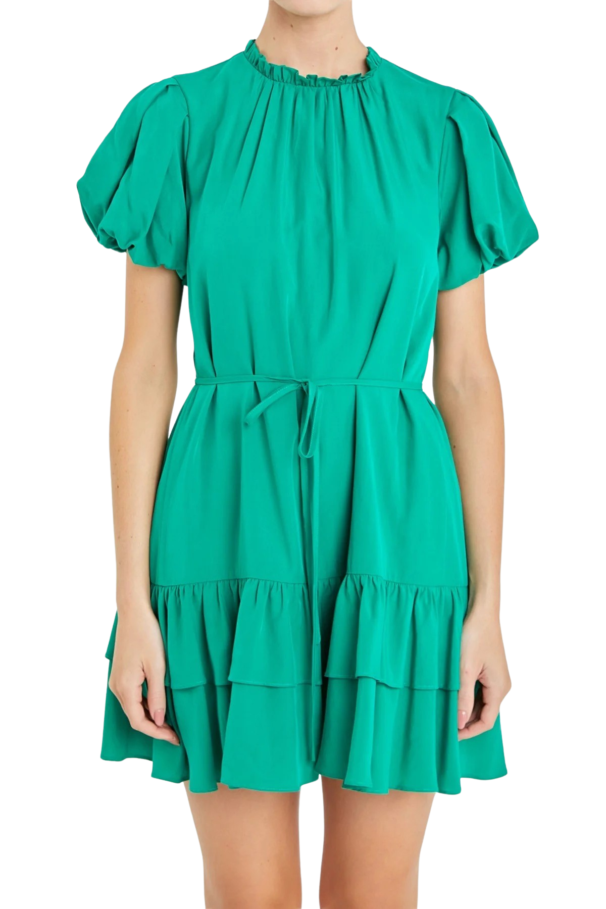 Apparel- English Factory Skinny Belted Mini Dress