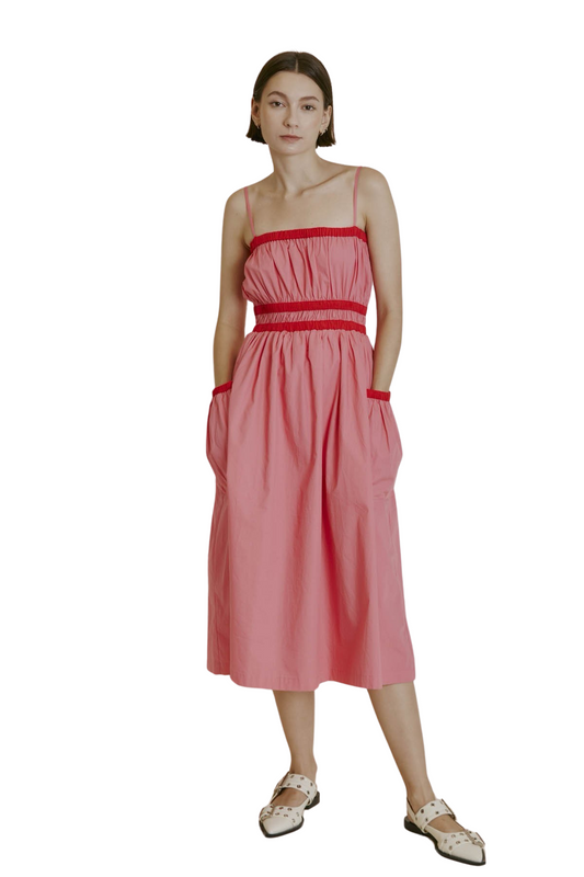 Apparel- Aureum Colorblock Midi Dress