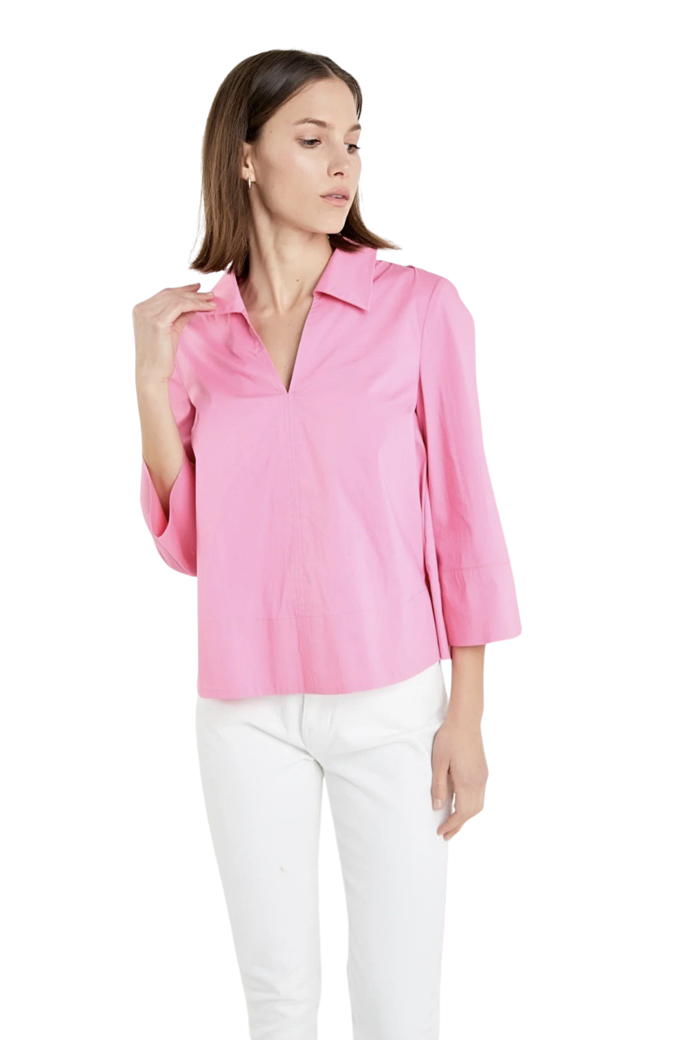 Apparel- English Factory A-Line Kaftan Collar Top