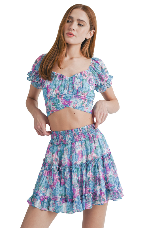 Apparel- Reset by Jane Floral Skirt Set