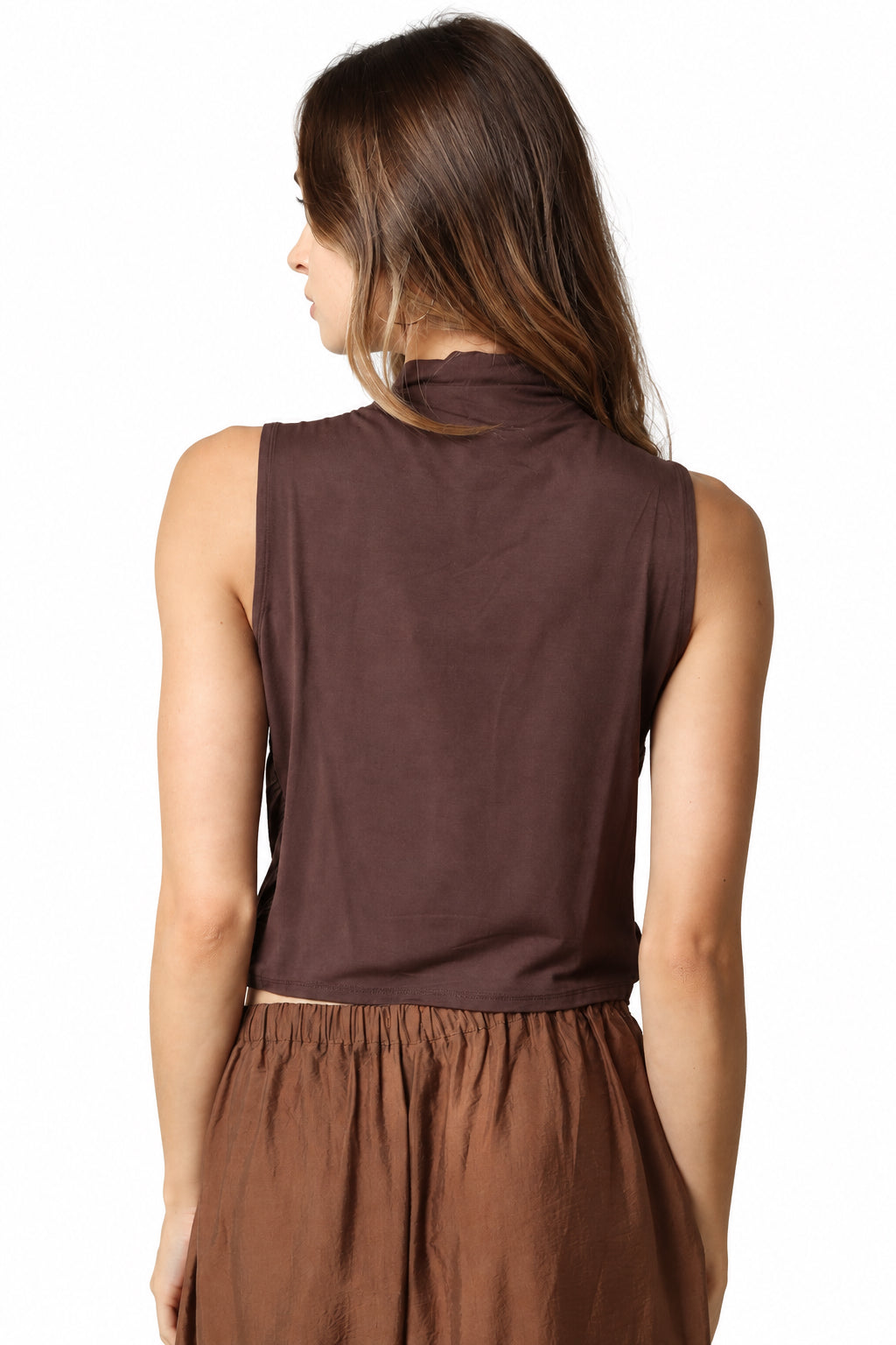 Olivaceous Sage Draped Tank Top