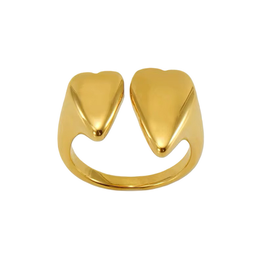 Rings- M&E Bling 18k GP Diamond Shape Open Ring