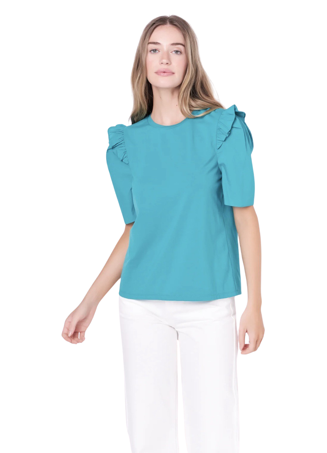 Apparel- English Factory Mini Ruffle Puff Sleeve Top