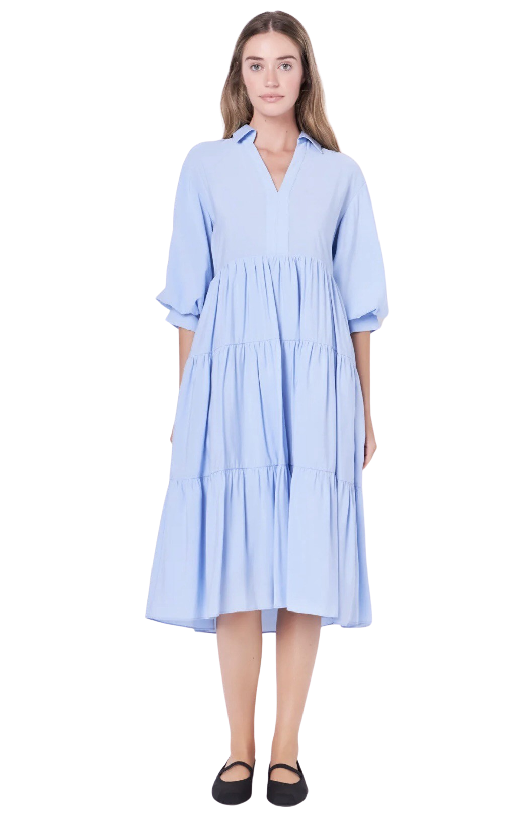 Apparel- English Factory Tiered Midi Dress