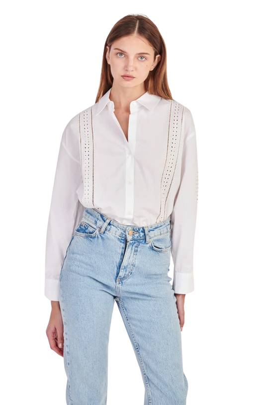 Apparel- English Factory Embroidery Detail Shirt