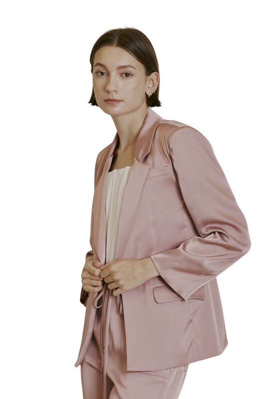 Apparel- Aureum Satin Blazer