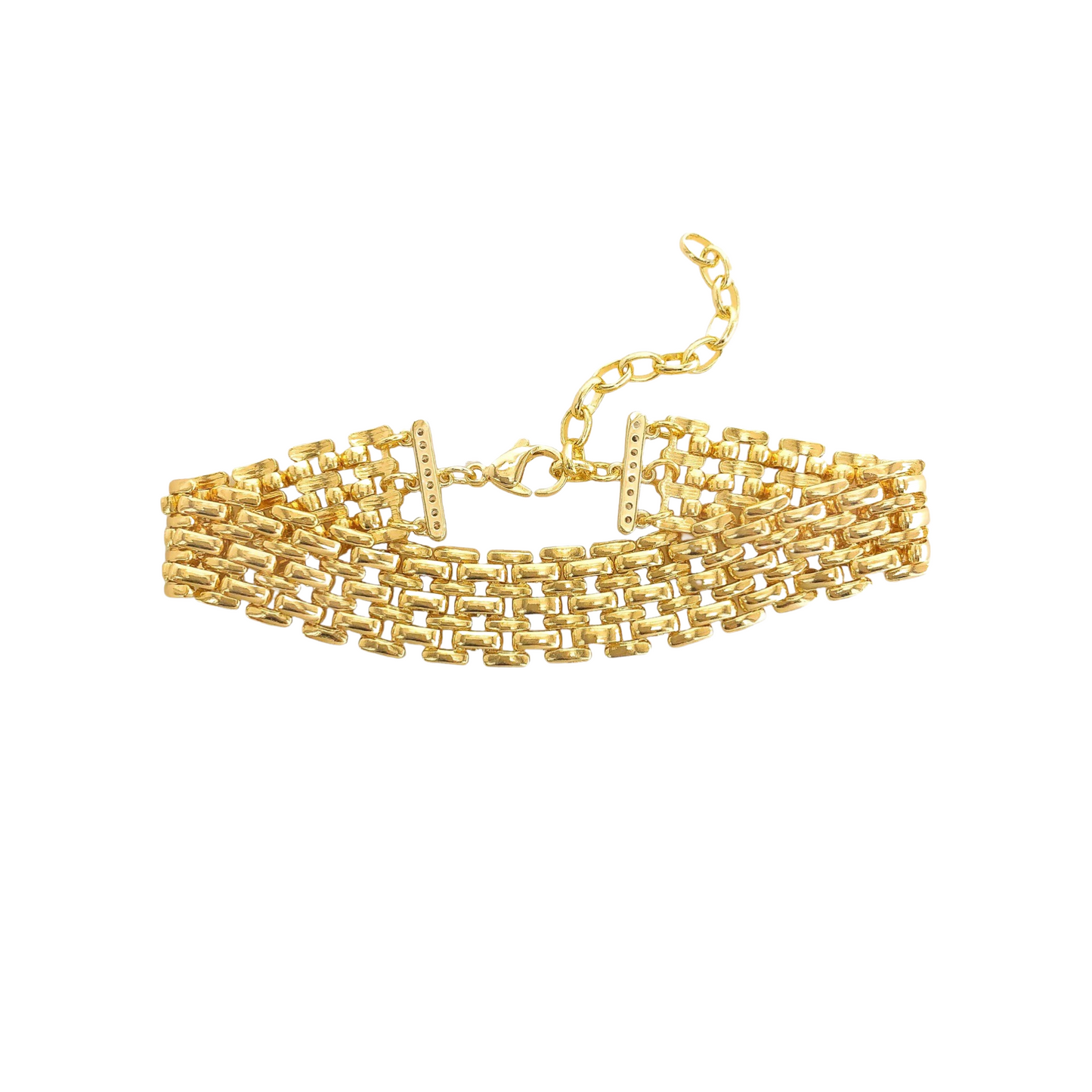 Bracelets- M&E Bling Brick Pattern Bracelet abr150