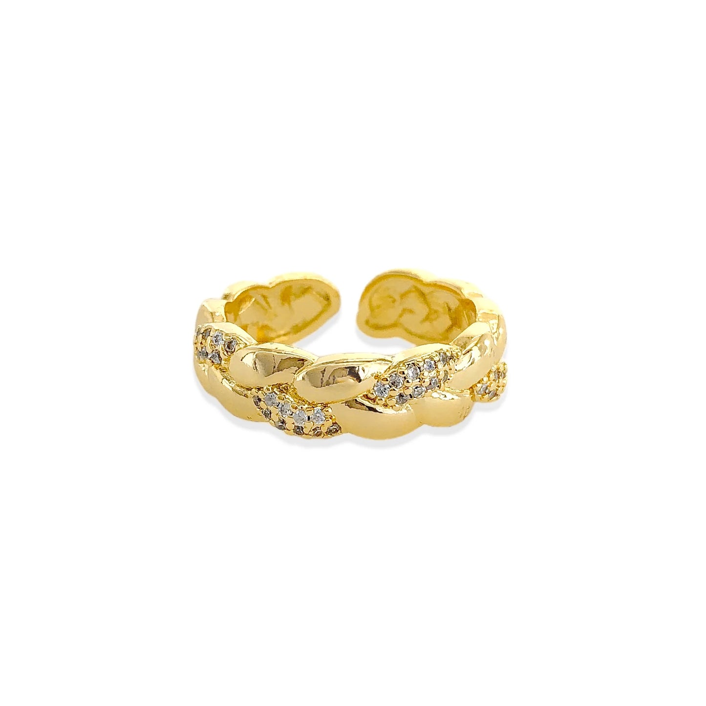 Rings- M&E Bling Braided Ring Lrn255