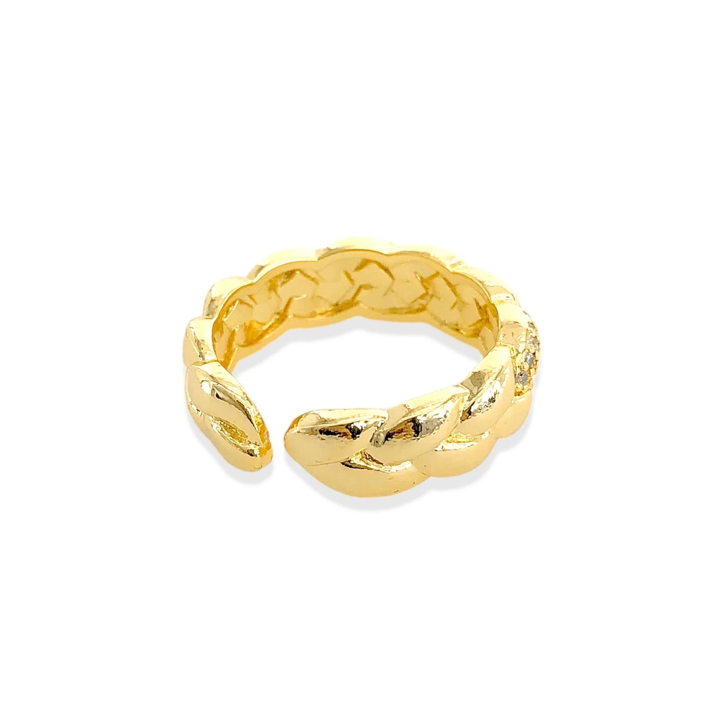 Rings- M&E Bling Braided Ring Lrn255