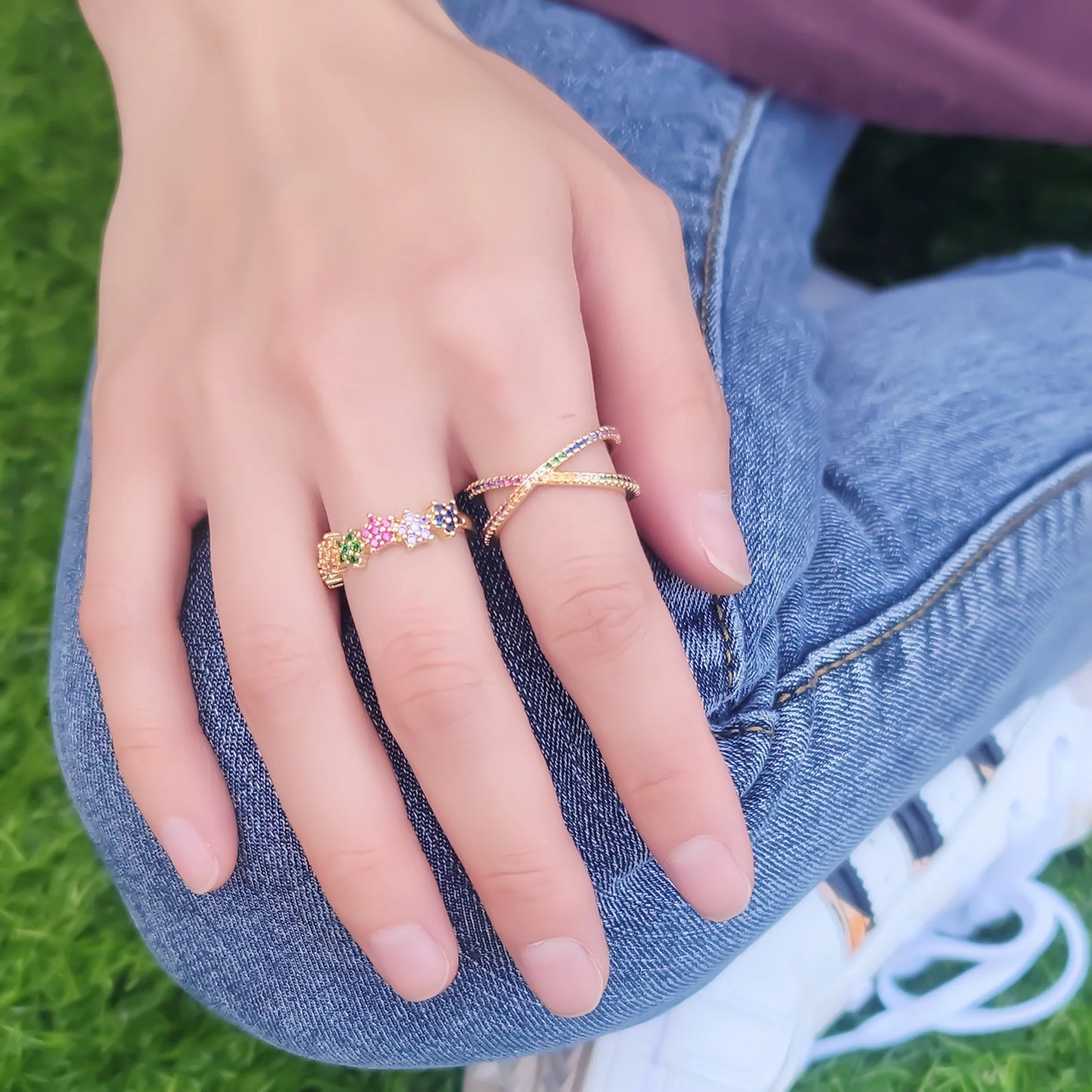 Rings- M&E Bling CZ Star Ring lrn152
