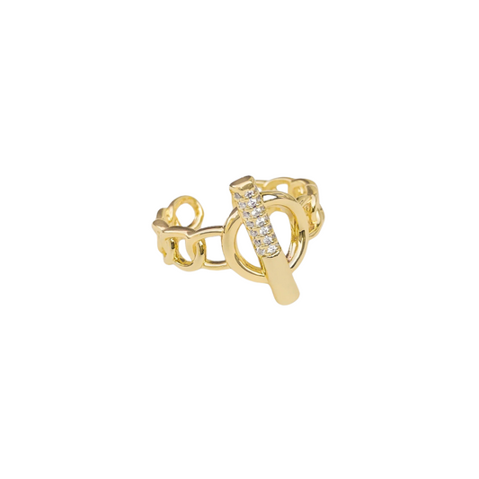 Rings- M&E Bling Curb Chain Ring lrn024