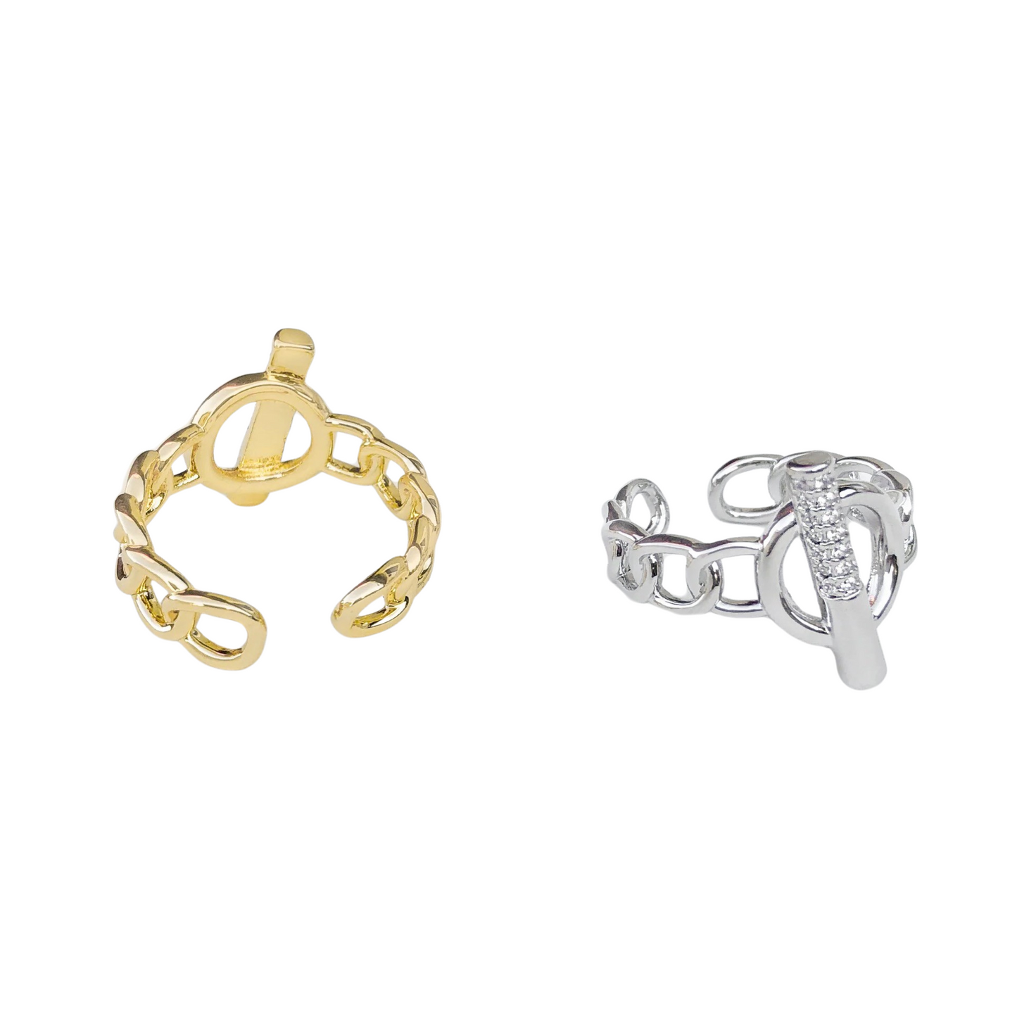 Rings- M&E Bling Curb Chain Ring lrn024