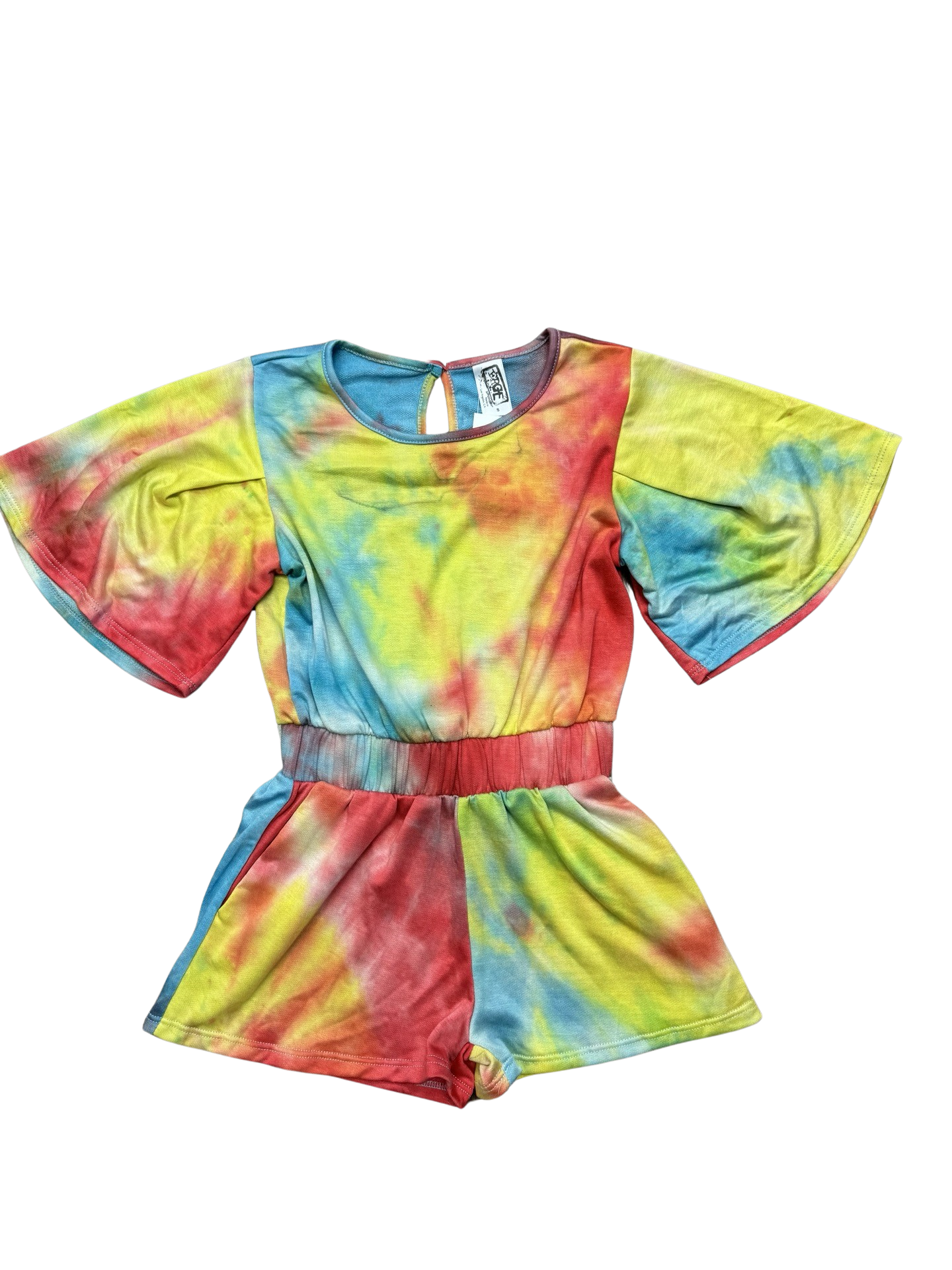 Girls- Erge Tie Dyed Terry Romper