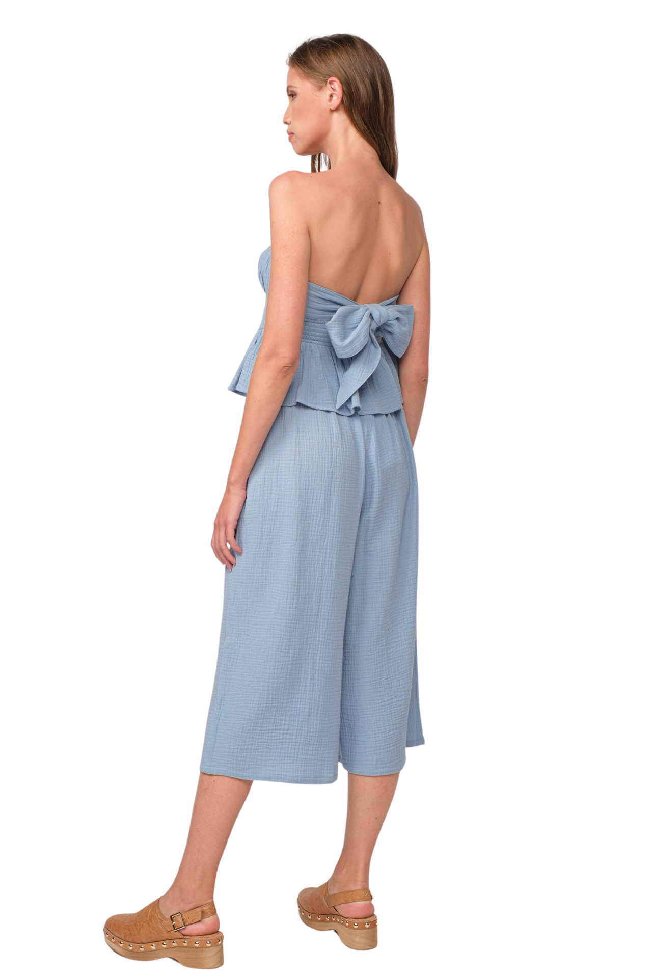 Sky To Moon Gauze Cropped Pant