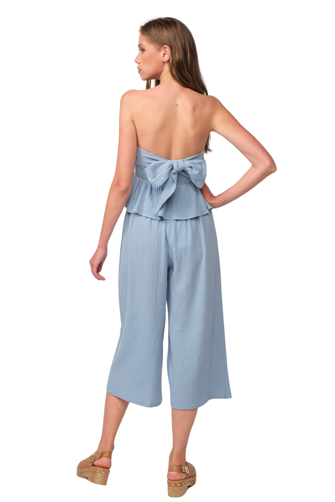 Sky To Moon Gauze Cropped Pant