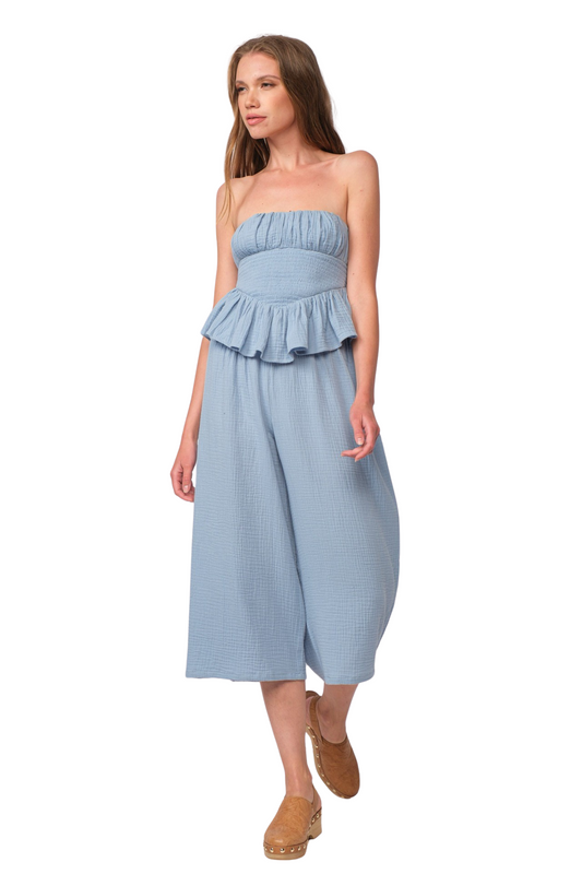 Sky To Moon Gauze Cropped Pant