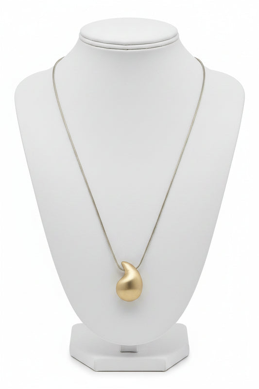 Necklaces- Canvas Icon Puffed Mini Teardrop Necklace