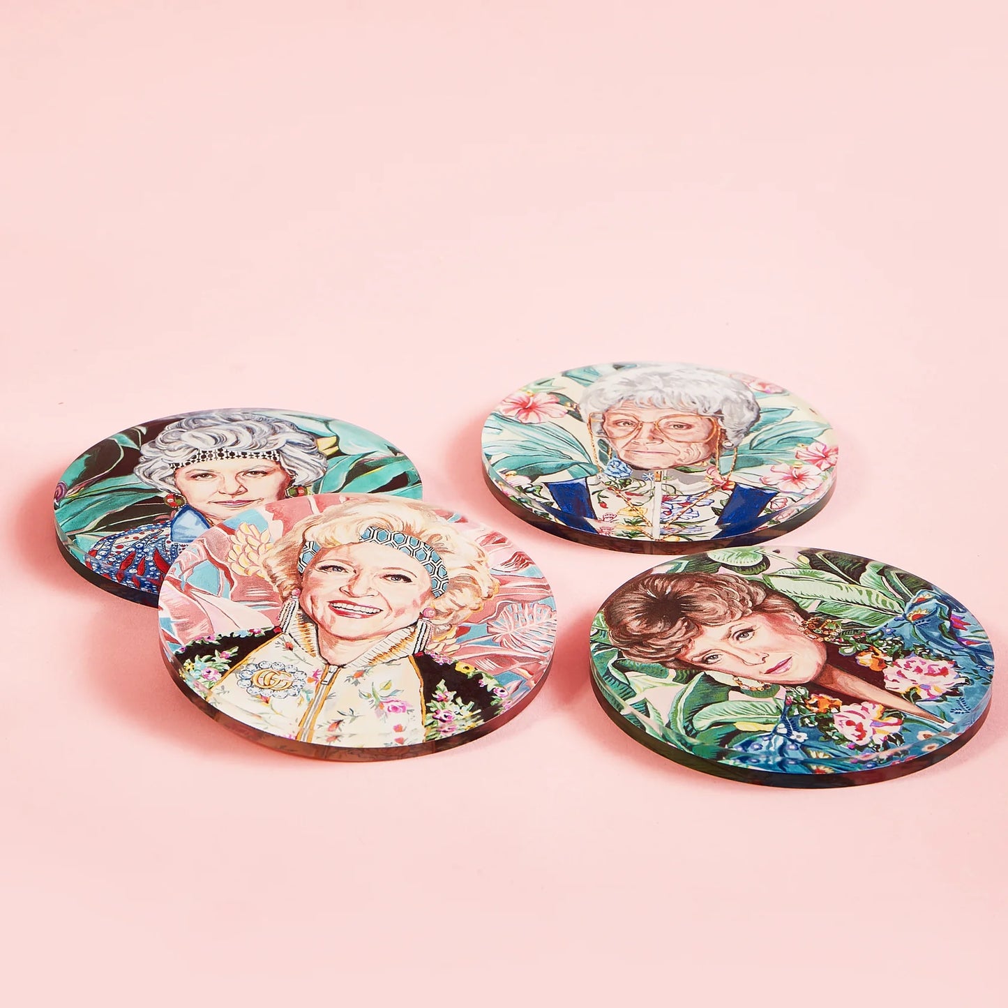 Home- Tart By Taylor Golden Gals Set of Four Coasters