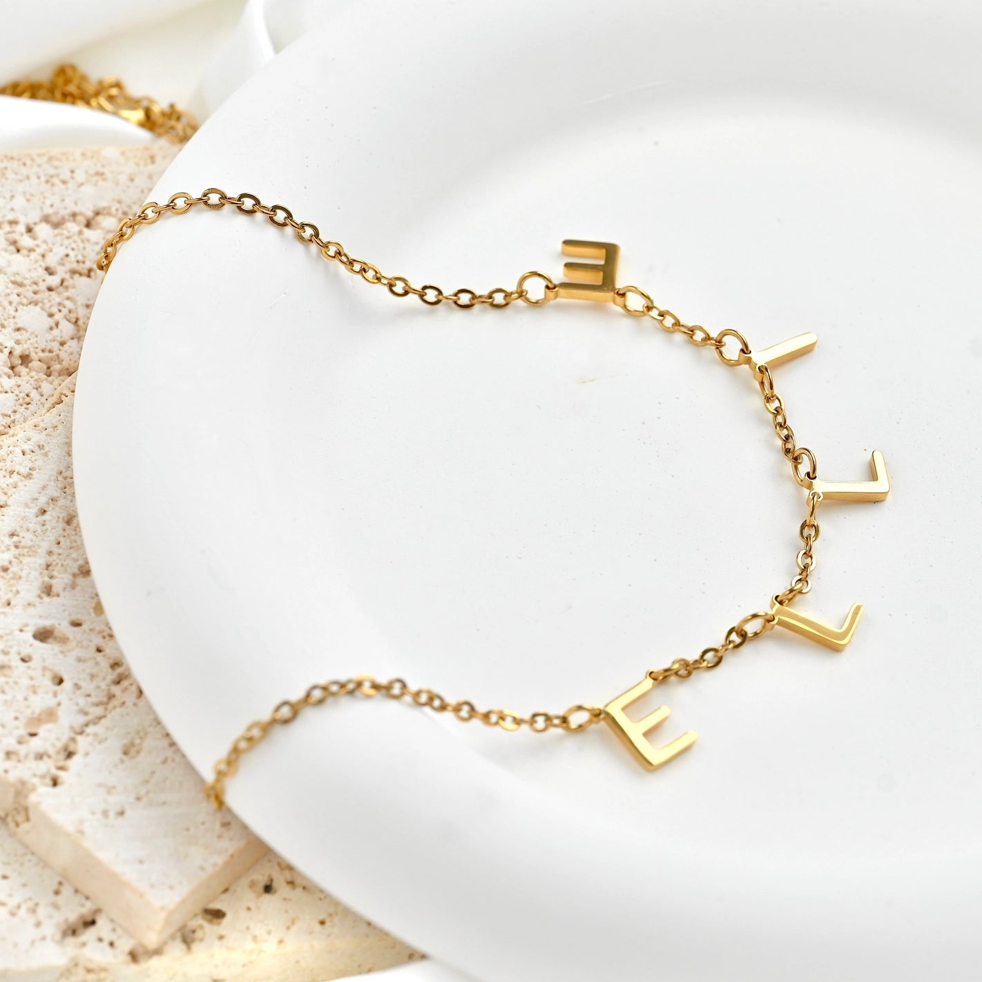 Necklaces- Custom Letter Pendant Initials Necklace