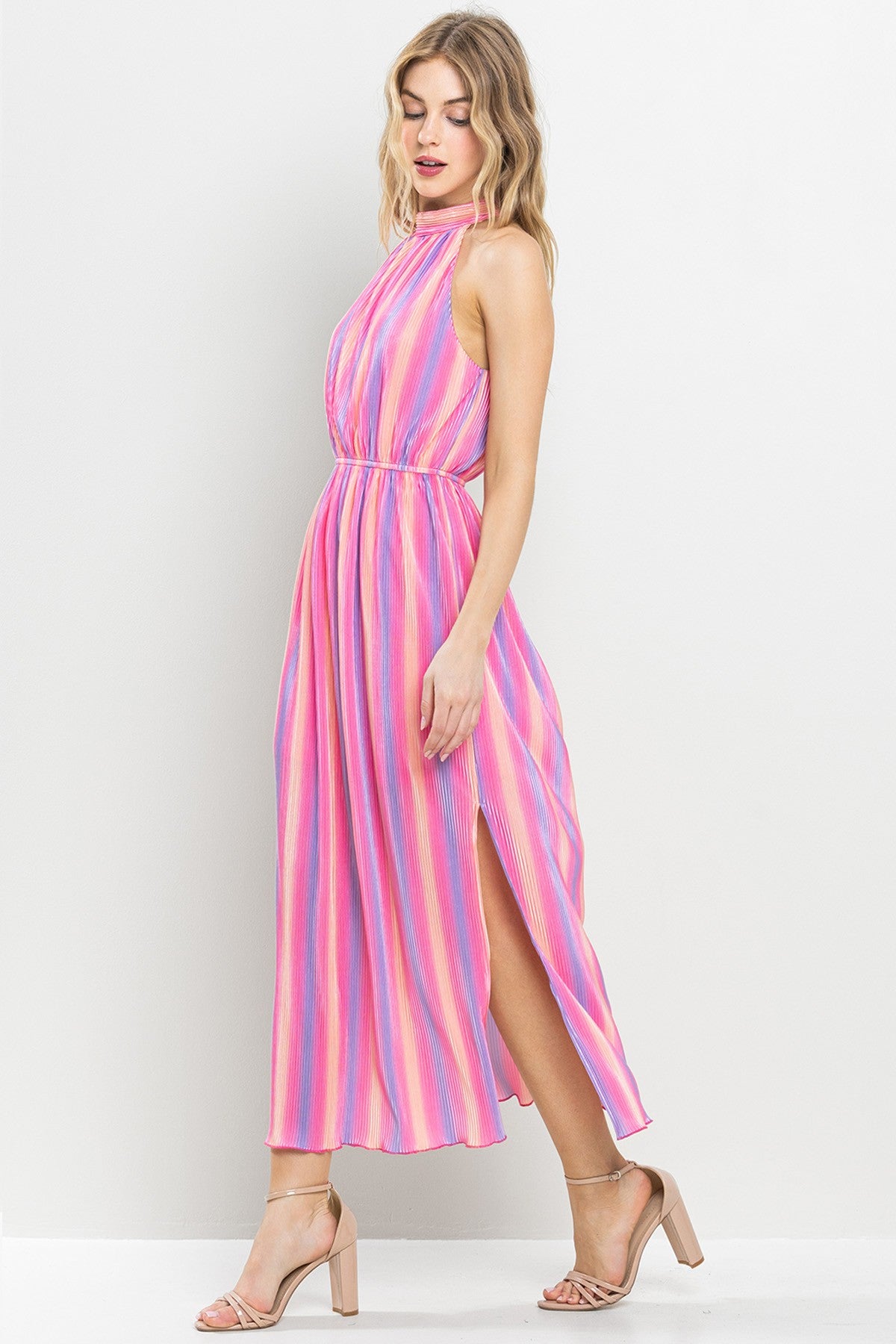 Apparel- TCEC Multi Color Pleated Dress