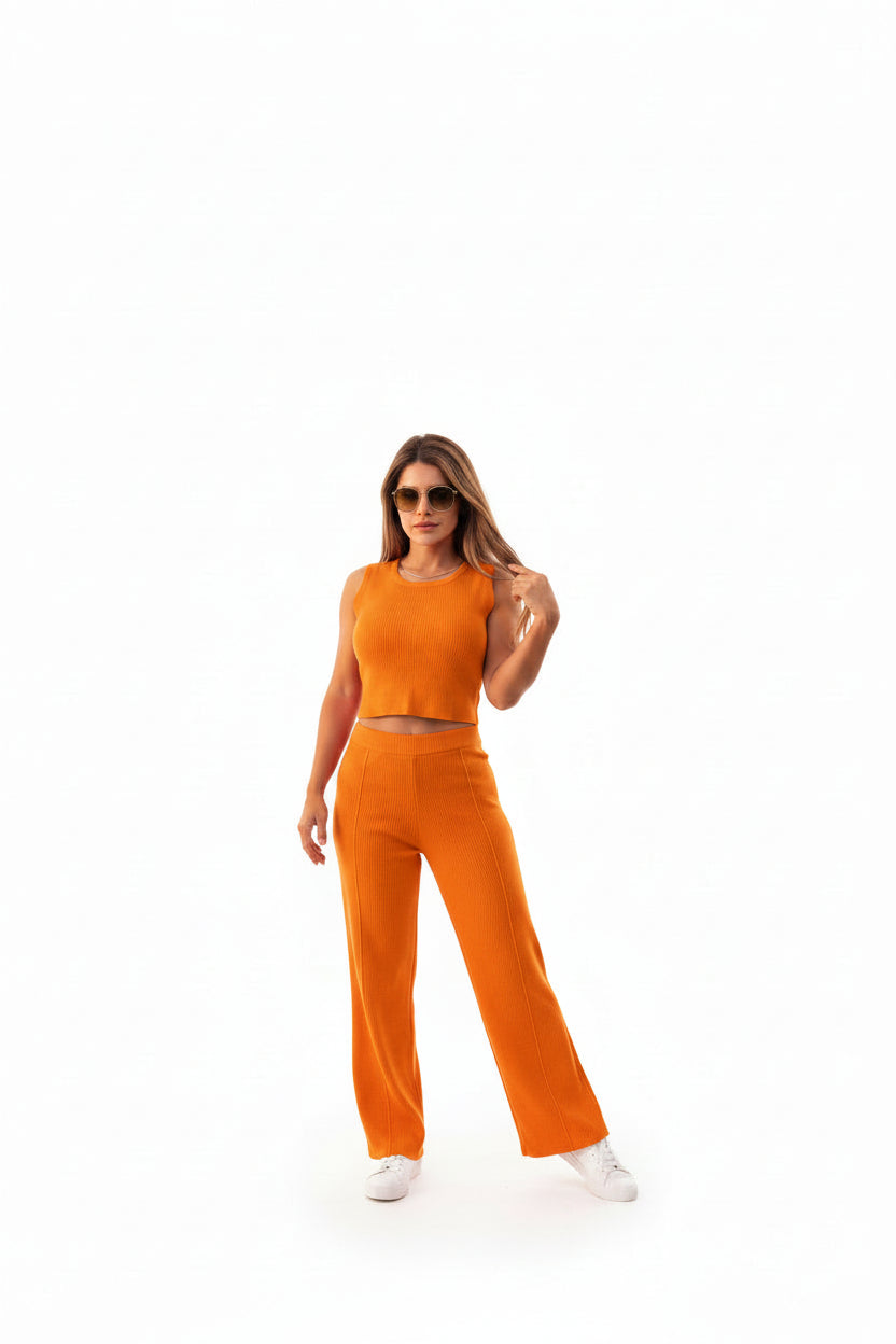 Dreamer Jeans Cropped Tank and Pant Outfit Set