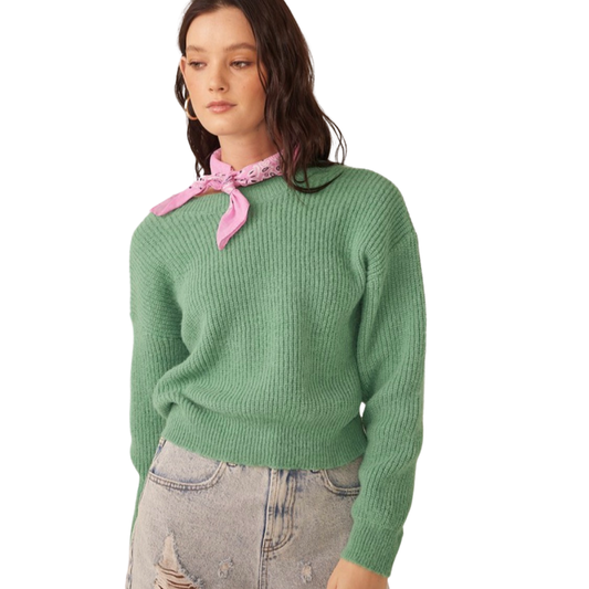 Apparel - Idem Ditto Double Sided V Crew Neck Sleeve Knit Sweater