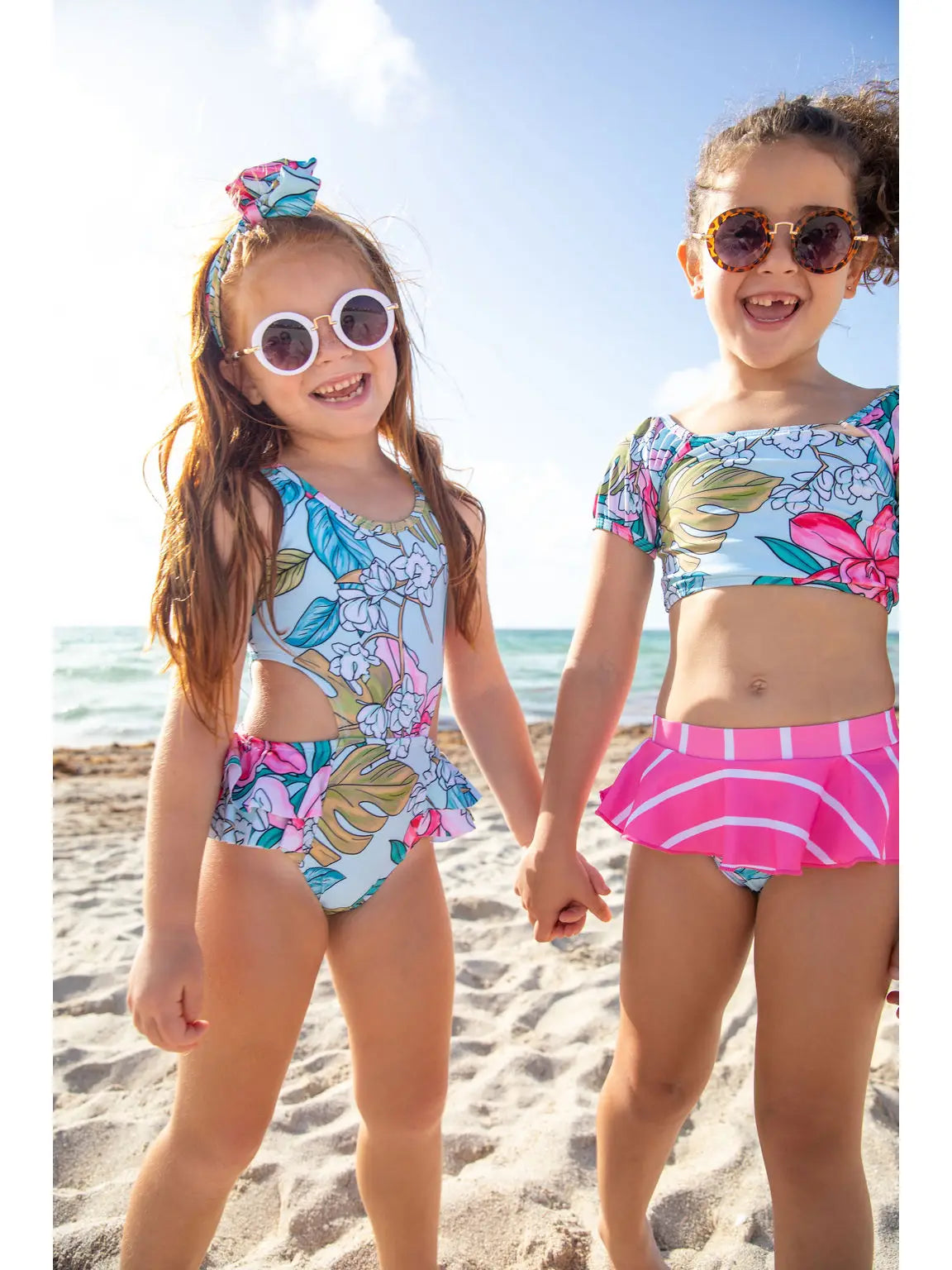 Girls- Blueberry Bay Mint Shell One Piece Swimsuit Swimwear