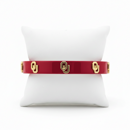 Bracelets- Canvas Game Day Oklahoma Resign Bangle