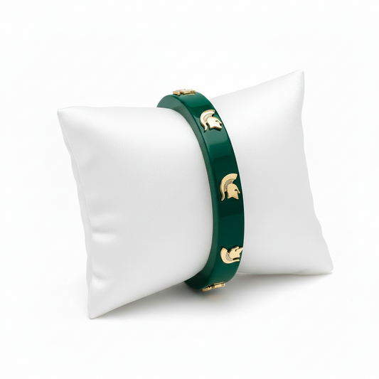 Bracelets- Canvas Game Day Michigan State Spartan Resign Bangle