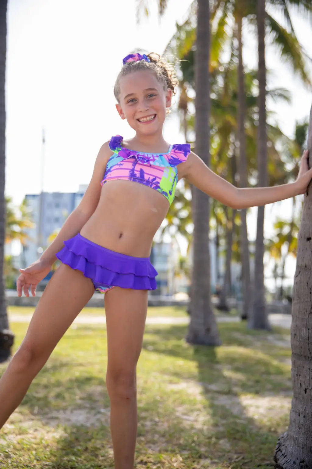 Girls- Blueberry Bay Miami Vice Two Piece Swimsuit Swimwear